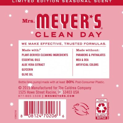 Mrs. Meyer’s Clean Day Peppermint Liquid Hand Soap – 12.5 fl oz Bottles (Pack of 6)