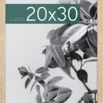 MCS Studio Gallery Poster Frame – Natural Woodgrain, 20 × 30 in, Vertical & Horizontal Wall Hanging (1‑Pack)