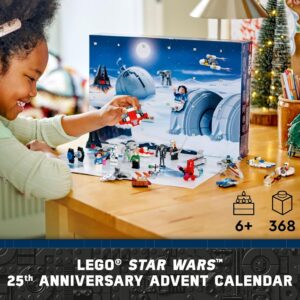 LEGO Star Wars Advent Calendar 2024 (Set 75395) – 368 Pieces, 18 Mini Builds, 5 Minifigures, Ages 6+